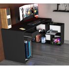 Escrivaninha Em L 6 Nichos 4 Prateleiras 2 Gavetas Dakota Drd