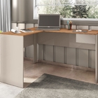 Escrivaninha Em L Abby Com 1 Gaveta Noce Off White