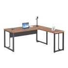 Escrivaninha Em L Com Armario Albania Noce Preto