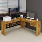 Escrivaninha Em L Com Gaveta Munique Kaiki Móveis 160cm Rover