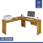 Escrivaninha Em L Com Gaveta Munique Kaiki Móveis 160cm Rover