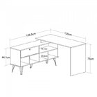 Escrivaninha Em L Com Gaveteiro 1 Gaveta Industrial