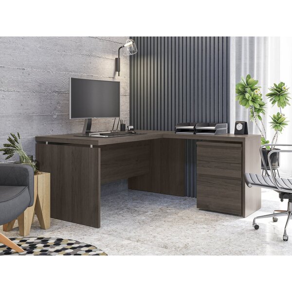 Escrivaninha Em L Com Gaveteiro Kappesberg Carvalho