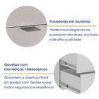 Escrivaninha Em L Com Mesa Escritório 5 Gavetas 152cm Branco