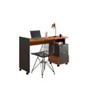 Escrivaninha Em L Com Rodízio Alessa Lukaliam Móveis