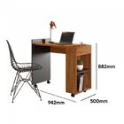 Escrivaninha Em L Com Rodízio Alessa Móveis 1 Gaveta 137,5cm