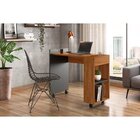 Escrivaninha Em L Com Rodízio Alessa Móveis 1 Gaveta 137,5cm