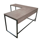 Escrivaninha Em L Em Estilo Industrial 1,50m Em Mdf E Ferro P