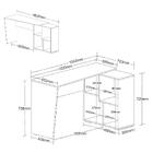 Escrivaninha Em L Home Office E Escritório 4 Nichos Urban Art