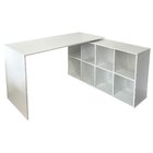 Escrivaninha Em L Mesa Office 8 Nichos Nero Ii Branco