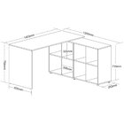 Escrivaninha Em L Mesa Office 8 Nichos Nero Ii Branco