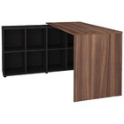 Escrivaninha Em L Mesa Office 8 Nichos Nero Ii Ipê/preto