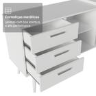 Escrivaninha Em L Mesa Para Computador Gamer 3 Gavetas Branco