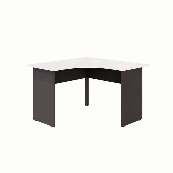 Escrivaninha Em L New City Cinza E Preta 120 Cm