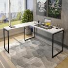 Escrivaninha Em L Olaf Branco Preto