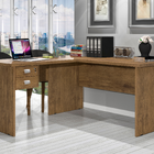 Escrivaninha Em L Para Escritório Duas Gavetas E Uma Chave Ta