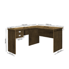 Escrivaninha Em L Para Escritório Duas Gavetas E Uma Chave Ta