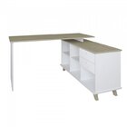 Escrivaninha Em L Retrô Para Escritório Gold Com Gaveteiro 2