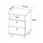 Escrivaninha Em L Retrô Para Escritório Gold Com Gaveteiro 2