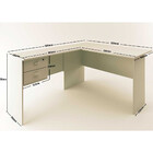 Escrivaninha Em L Taurus Com 2 Gavetas J E A Moveis