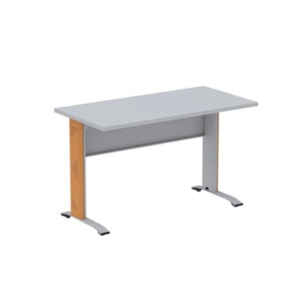 Escrivaninha Em Madeira 120x60cm M1200at Aretto Cinza/laranja