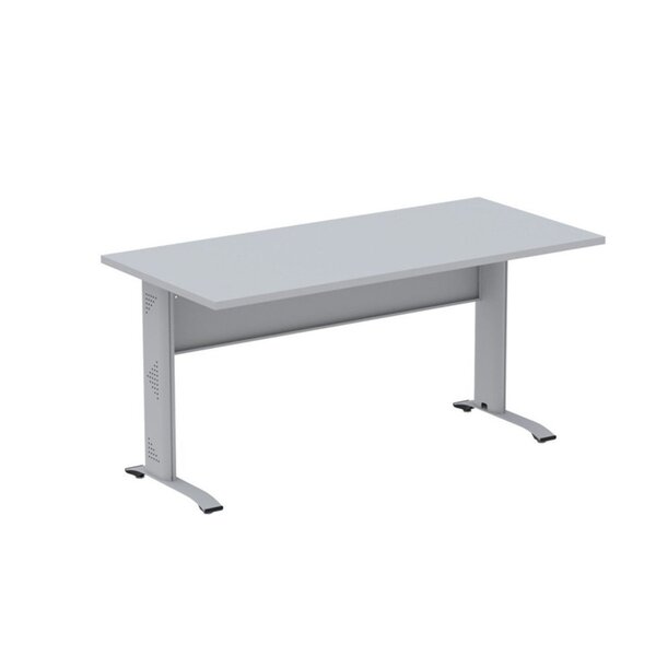 Escrivaninha Em Madeira 170cm X 70cm Aretto Cinza