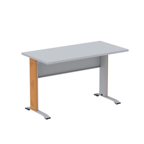 Escrivaninha Em Madeira 90x60cm M1900at Aretto Cinza/laranja