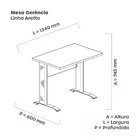 Escrivaninha Em Madeira M1340at 134cm Industrial Branco E Beg