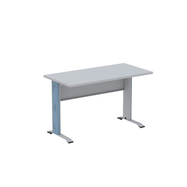 Escrivaninha Em Madeira M1340at 134cm Industrial Cinza E Azul