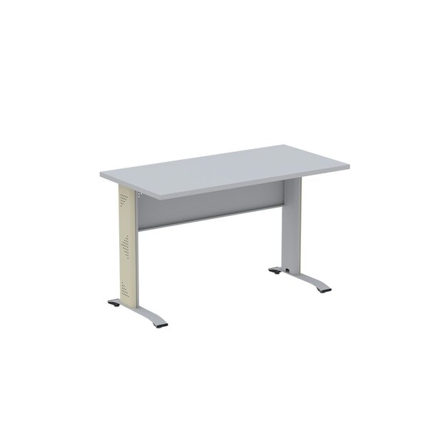 Escrivaninha Em Madeira M1340at 134cm Industrial Cinza E Bege