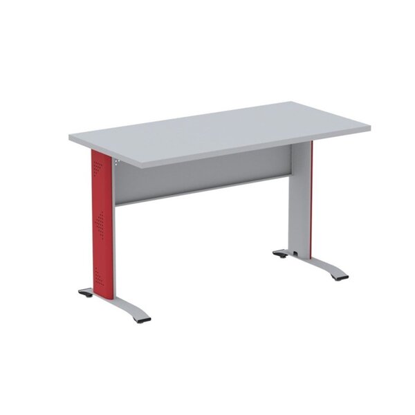 Escrivaninha Em Madeira M1900at Aretto 90cm Industrial Cinza