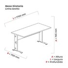 Escrivaninha Em Madeira X Aretto 170cm Industrial Branco Bran