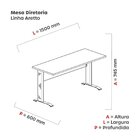 Escrivaninha Em Madeira X M150/60at Aretto 150cm Industrial B
