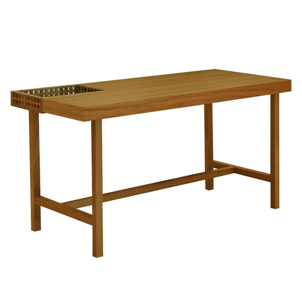 Escrivaninha Escritório Home Office 160cm Lille Freijó Vermel