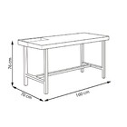 Escrivaninha Escritório Home Office 160cm Lille Freijó Vermel