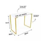 Escrivaninha Escritório Industrial Dourado