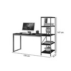 Escrivaninha Escritório Industrial Estante 4 Prateleiras 170c