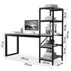 Escrivaninha Escritório Industrial Estante 4 Prateleiras 170c