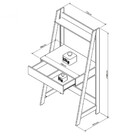 Escrivaninha Estante Com 1 Gaveta E 1 Prateleira Mdf