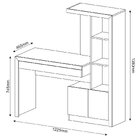 Escrivaninha Estante Para Escritório 2 Portas 1 Gaveta Amêndoa