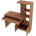 Escrivaninha Estante Para Escritório 2 Portas 1 Gaveta Amêndoa