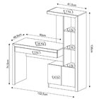 Escrivaninha Estante Para Escritório 2 Portas 1 Gaveta Amêndoa