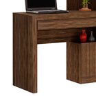 Escrivaninha Estante Para Escritório 2 Portas 1 Gaveta Nogal