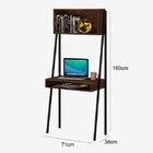 Escrivaninha Estante Slim Pratic Espresso Móveis Preto/castan