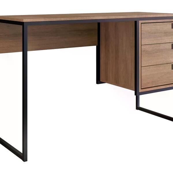 Escrivaninha Estilo Industrial 3 Gavetas Pp Milani Store