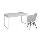 Escrivaninha Estilo Industrial Malta Branca 137x53cm Ferro Br