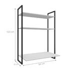 Escrivaninha Estilo Industrial Suspensa Com 2 Prateleiras