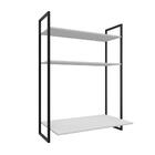 Escrivaninha Estilo Industrial Suspensa Com 2 Prateleiras