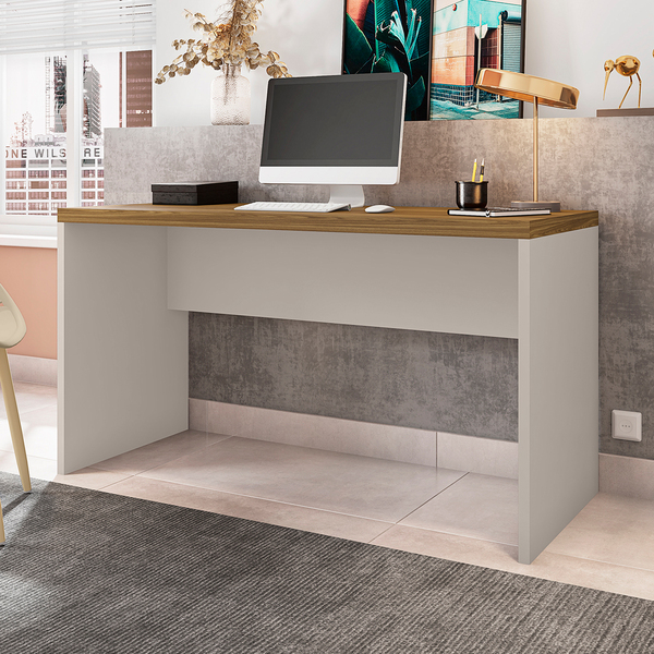 Escrivaninha Estudo Quarto Mdp Home Office Escritório Cacao-l