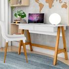 Escrivaninha Everton 2 Gavetas Branco Nature